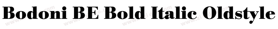 Bodoni BE Bold Italic Oldstyle Figures字体转换